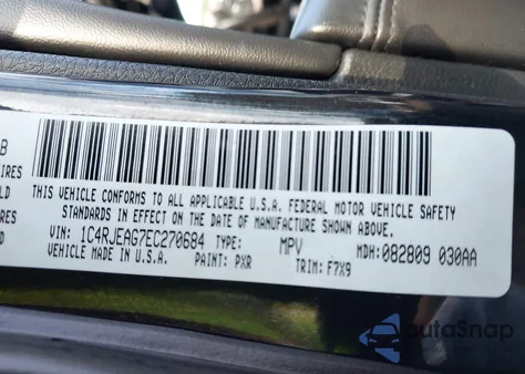 2014 Jeep Grand Cherokee Laredo z USA, uszkodzony, nr VIN 1C4RJEAG7EC270684